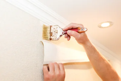 Pose de papier peint à Hohrod — revêtements muraux et toiles de verre